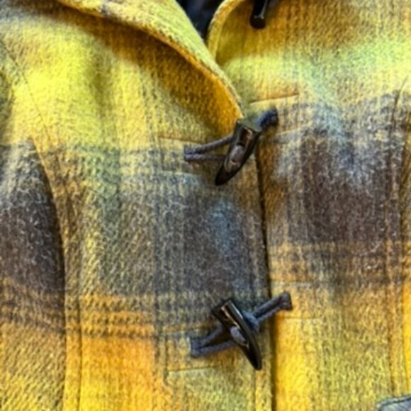 COLDWATER CREEK Women's Fall Winter Jacket Plaid Toggle coat size 18 XL XXL Wool - Picture 2 of 6